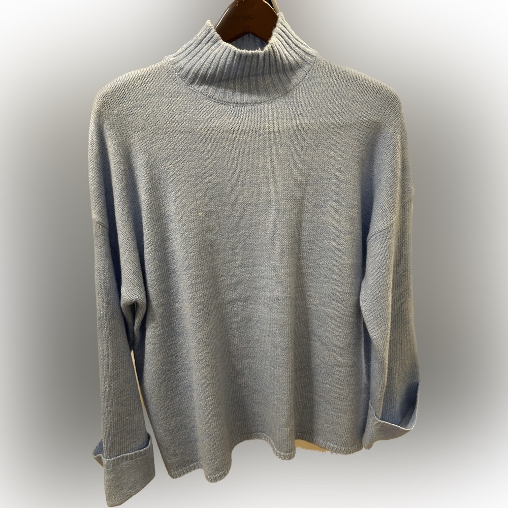 Workshop Light Blue Turtle Neck Sweater